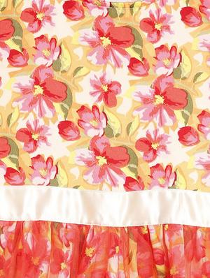 orange cotton blend frock - 17505230 - Standard Image - 3