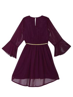 purple cotton blend frock - 17505247 - Standard Image - 2