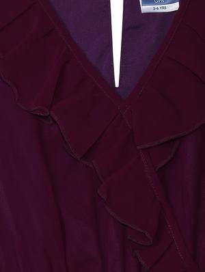purple cotton blend frock - 17505247 - Standard Image - 3