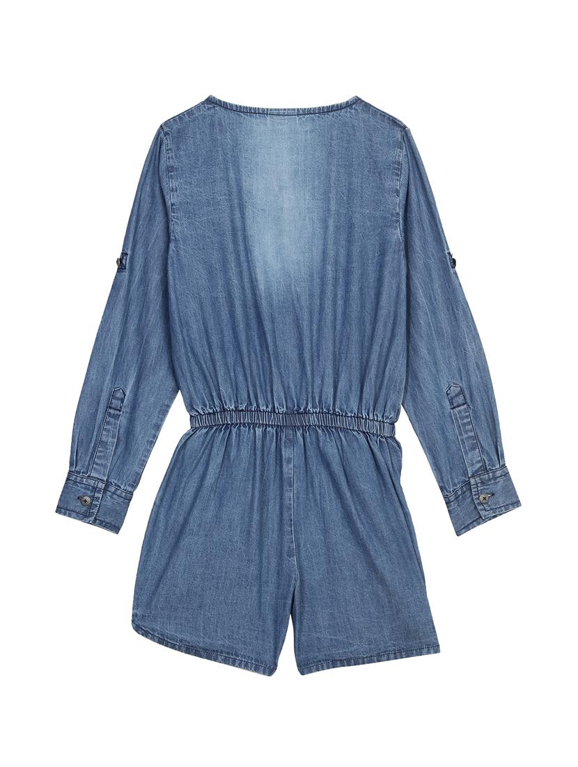blue cotton blend jump suit - 17505254 - Zoom Image - 2