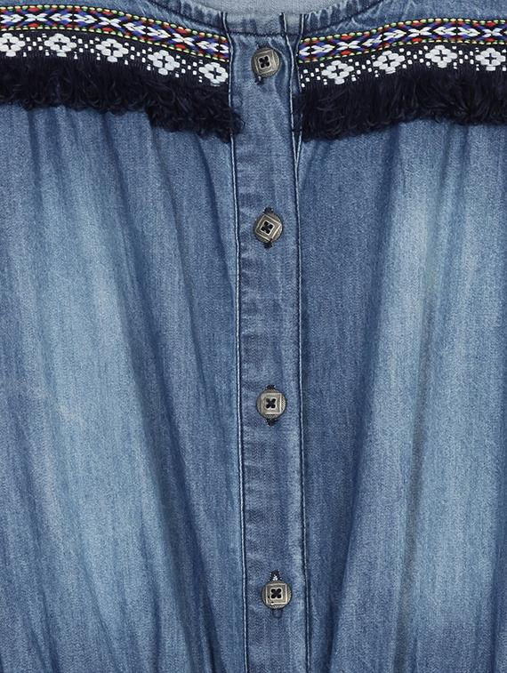 blue cotton blend jump suit - 17505254 - Zoom Image - 3