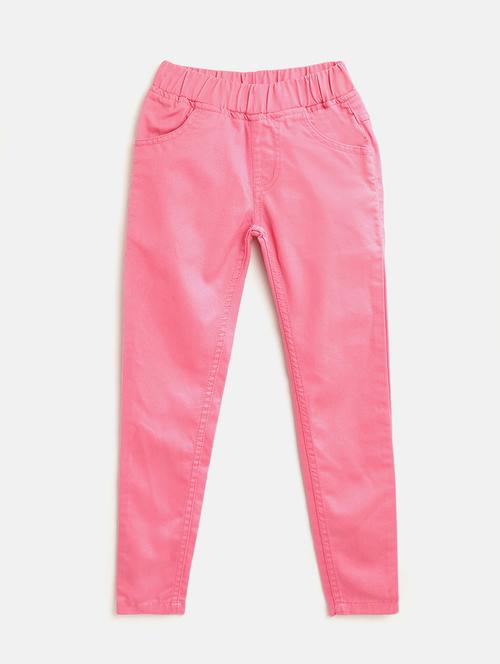 pink cotton casual trouser - 17505326 - Standard Image - 1