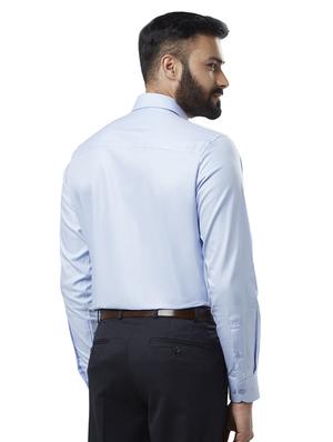 blue self design formal shirt - 17506051 - Standard Image - 3
