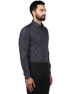 black printed formal shirt - 17506223 - Standard Image - 2