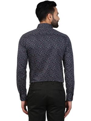 black printed formal shirt - 17506223 - Standard Image - 3