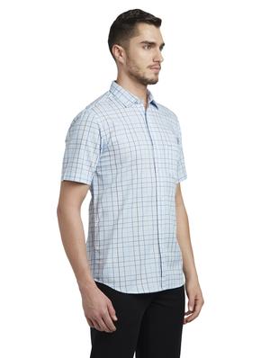 blue checkered casual shirt - 17506560 - Standard Image - 2