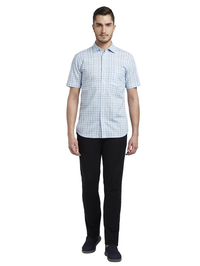 blue checkered casual shirt - 17506560 - Zoom Image - 4