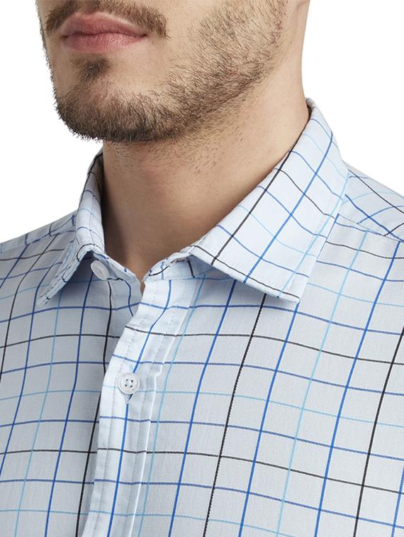 blue checkered casual shirt - 17506560 - Zoom Image - 5
