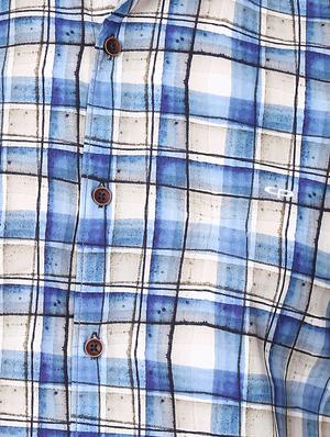 blue checkered casual shirt - 17506667 - Standard Image - 5