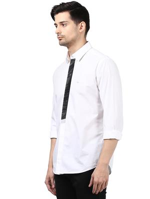 white solid casual shirt - 17506766 - Standard Image - 2