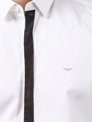 white solid casual shirt - 17506766 - Standard Image - 5