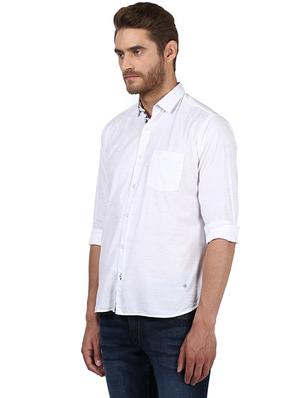white solid casual shirt - 17506824 - Standard Image - 2