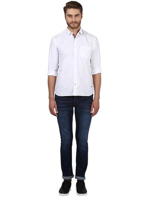 white solid casual shirt - 17506824 - Standard Image - 4