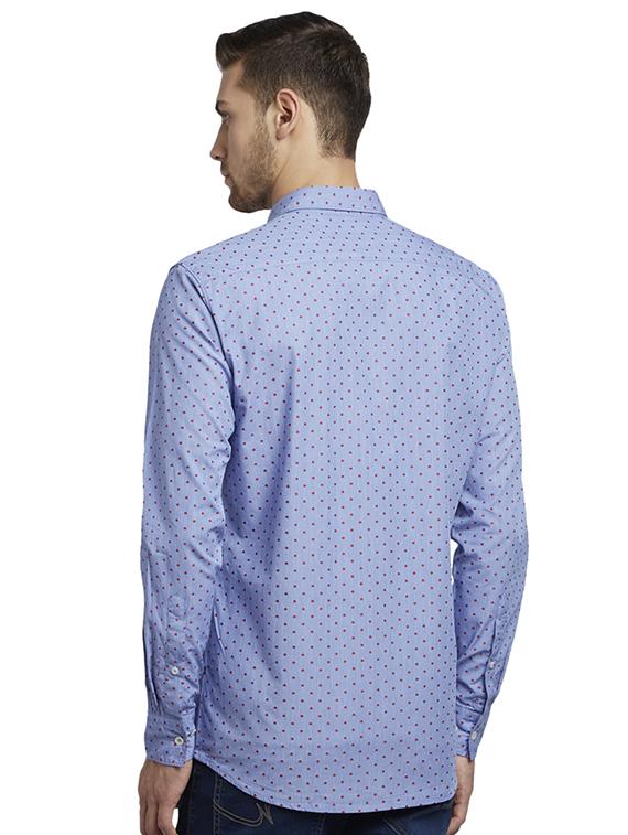 blue printed casual shirt - 17507199 - Zoom Image - 3