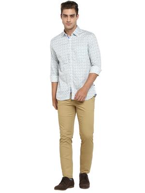 white printed casual shirt - 17507400 - Standard Image - 4