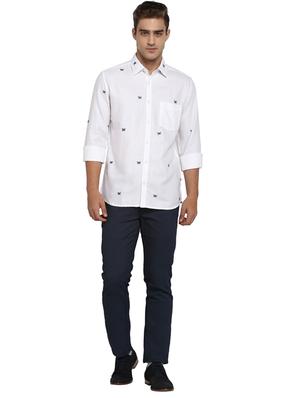 white printed casual shirt - 17507431 - Standard Image - 4