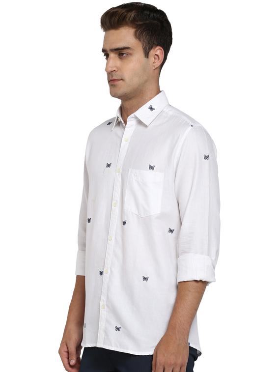 white printed casual shirt - 17507431 - Zoom Image - 2