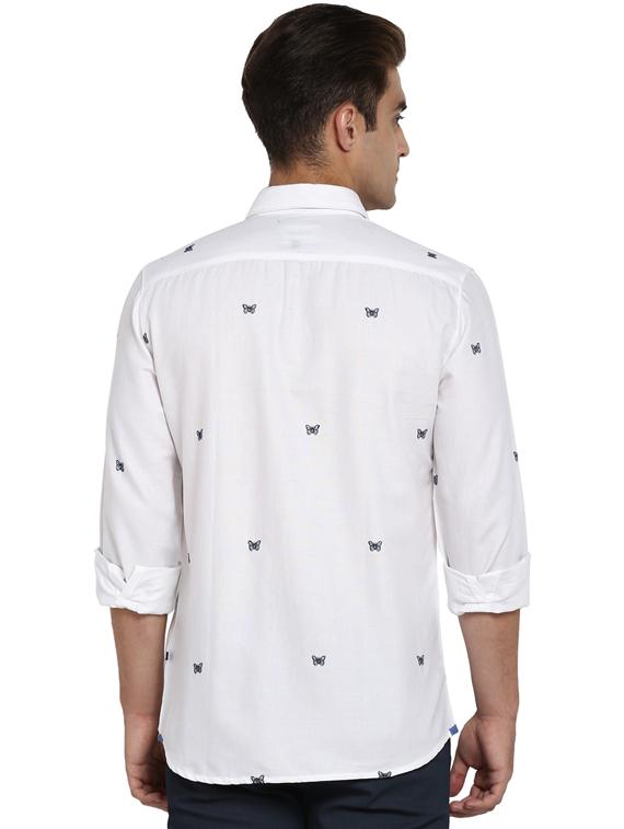 white printed casual shirt - 17507431 - Zoom Image - 3