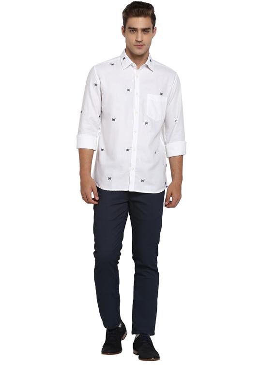 white printed casual shirt - 17507431 - Zoom Image - 4