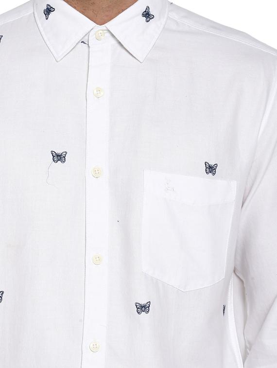 white printed casual shirt - 17507431 - Zoom Image - 5