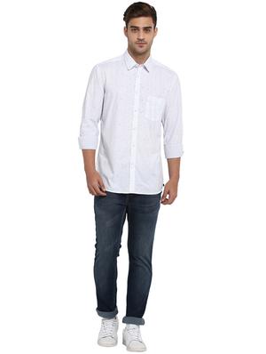 white solid casual shirt - 17507442 - Standard Image - 4