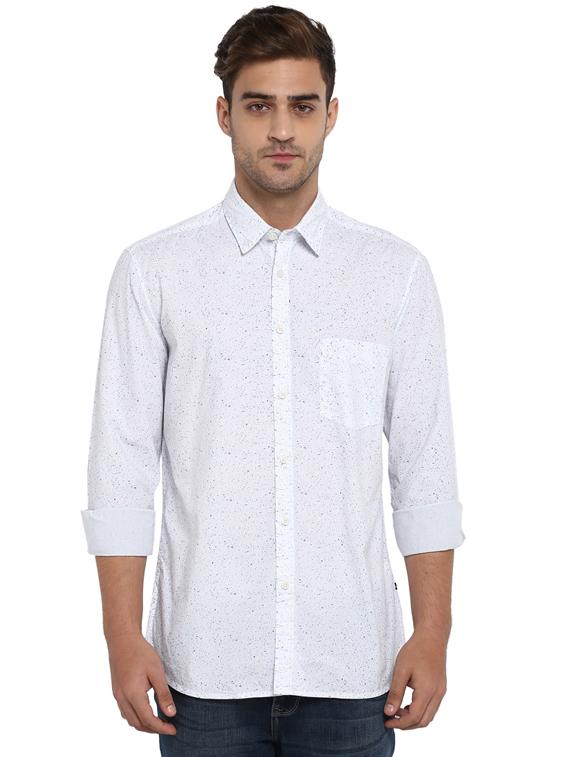 white solid casual shirt - 17507442 - Zoom Image - 1