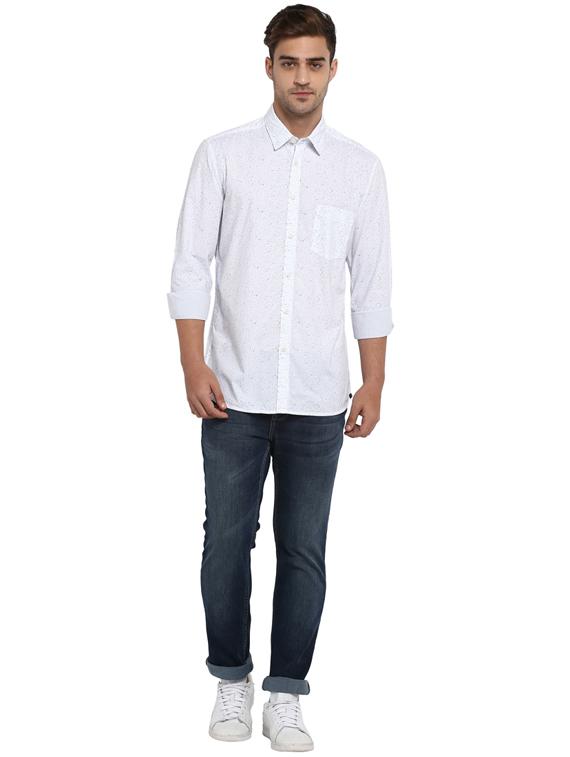 white solid casual shirt - 17507442 - Zoom Image - 4