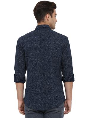 blue printed casual shirt - 17507443 - Standard Image - 3