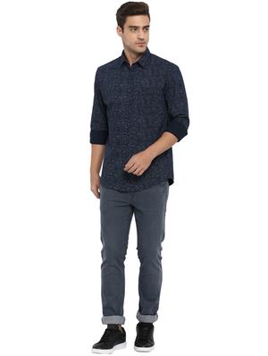 blue printed casual shirt - 17507443 - Standard Image - 4