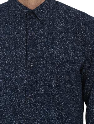 blue printed casual shirt - 17507443 - Standard Image - 5
