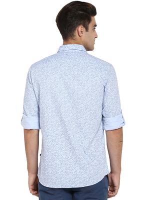 blue printed casual shirt - 17507449 - Standard Image - 3
