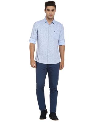 blue printed casual shirt - 17507449 - Standard Image - 4