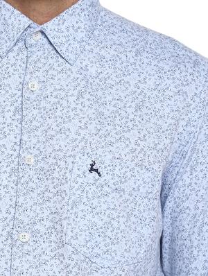 blue printed casual shirt - 17507449 - Standard Image - 5