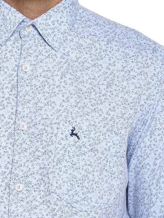 blue printed casual shirt - 17507449 - Zoom Image - 5
