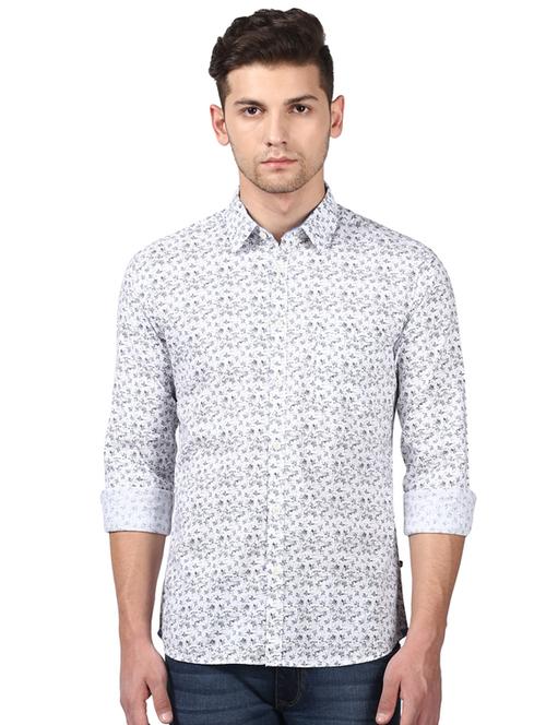 white printed casual shirt - 17507467 - Standard Image - 1