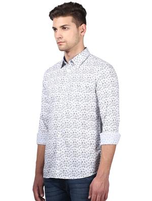 white printed casual shirt - 17507467 - Standard Image - 2
