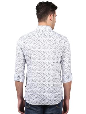 white printed casual shirt - 17507467 - Standard Image - 3