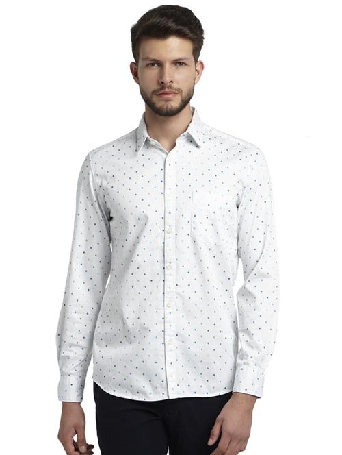 white printed casual shirt - 17507520 - Standard Image - 1