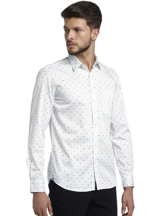 white printed casual shirt - 17507520 - Zoom Image - 2