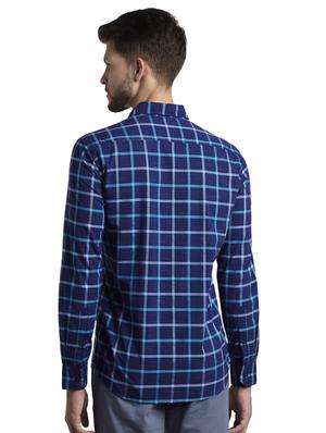 blue checkered casual shirt - 17507533 - Standard Image - 3