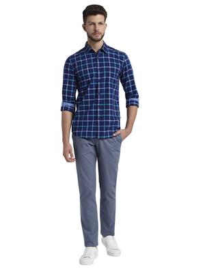 blue checkered casual shirt - 17507533 - Standard Image - 4