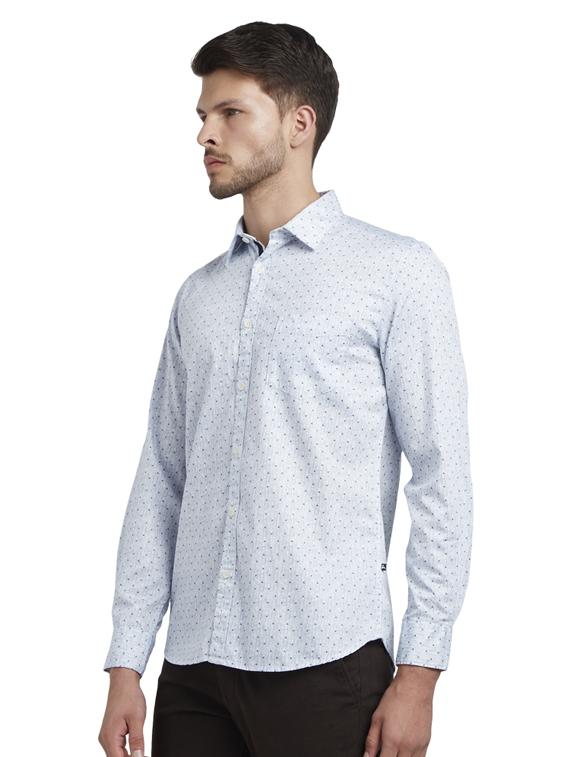 light blue printed casual shirt - 17507540 - Zoom Image - 2