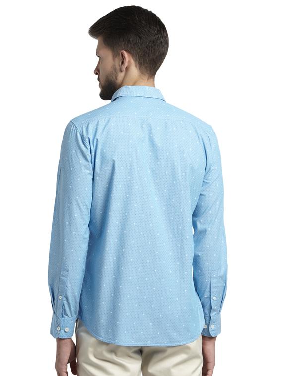light blue printed casual shirt - 17507541 - Zoom Image - 3