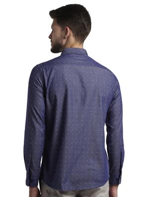 blue printed casual shirt - 17507546 - Standard Image - 3
