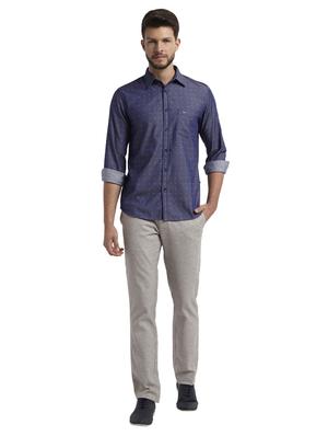 blue printed casual shirt - 17507546 - Standard Image - 4