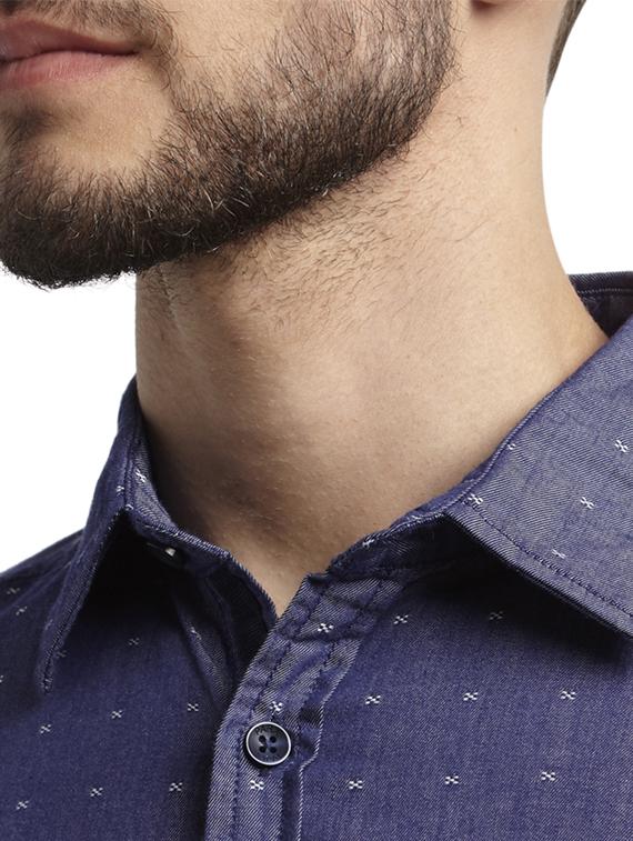 blue printed casual shirt - 17507546 - Zoom Image - 5