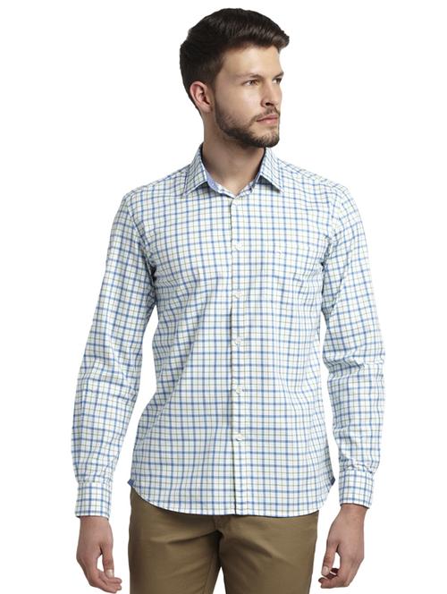 blue checkered casual shirt - 17507585 - Standard Image - 1