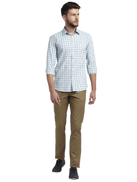blue checkered casual shirt - 17507585 - Zoom Image - 4