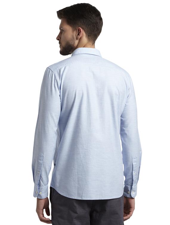 blue solid casual shirt - 17507617 - Zoom Image - 3