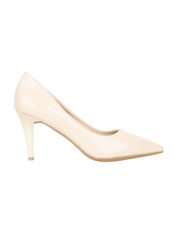 beige patent slip on pumps - 17508062 - Zoom Image - 2